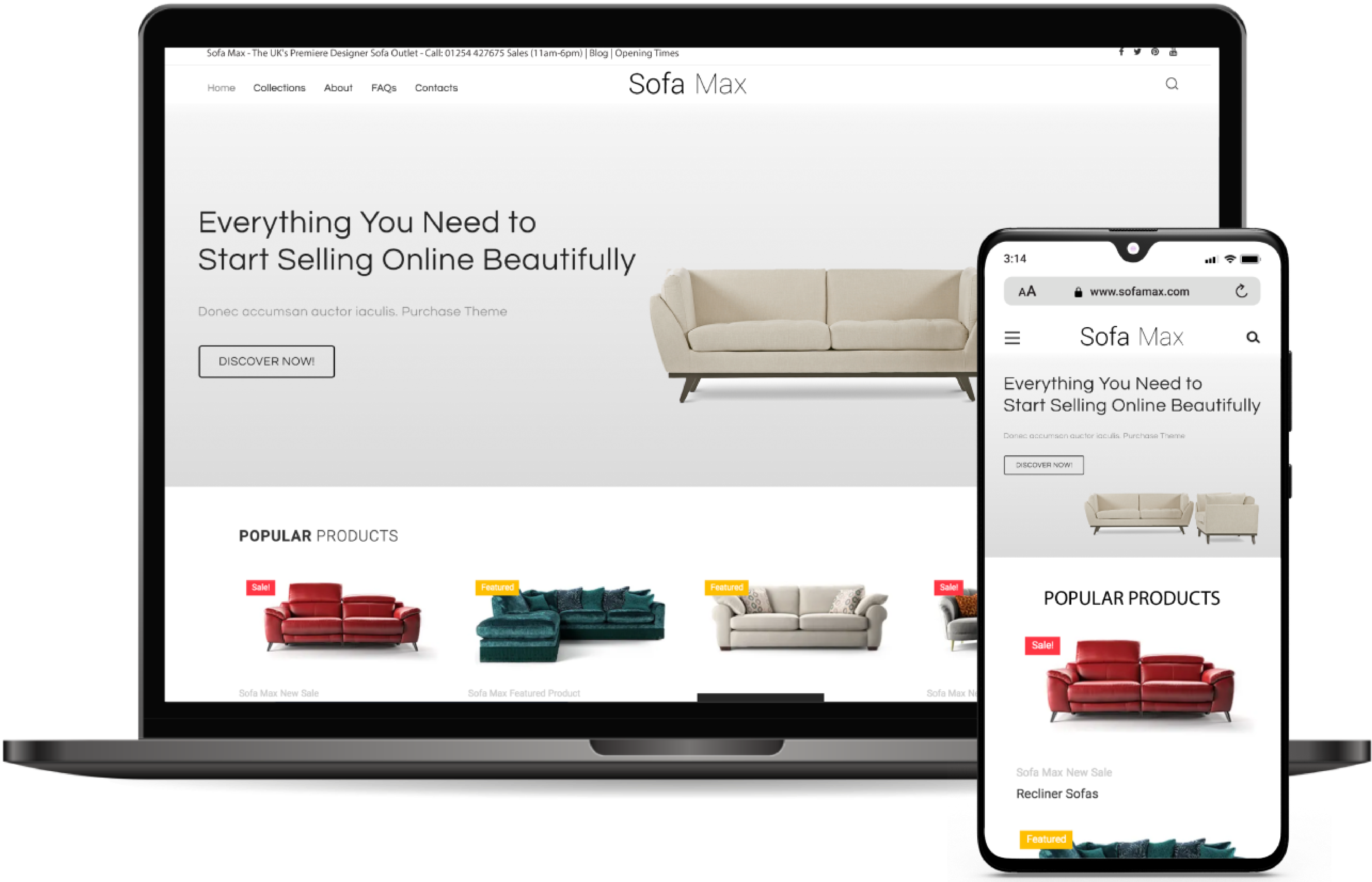 Devinsta Sofa Max Web Design